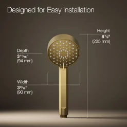 Three-function handshower, 1.75 gpm