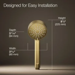 Three-function handshower, 1.75 gpm