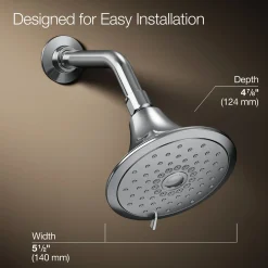 Three-function showerhead, 2.5 gpm