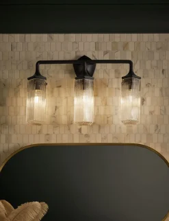 Three-light sconce