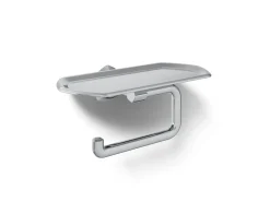Toilet paper holder with tray