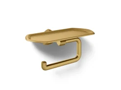 Toilet paper holder with tray