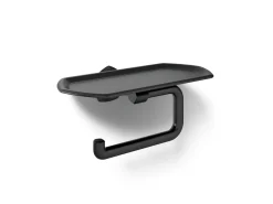 Toilet paper holder with tray