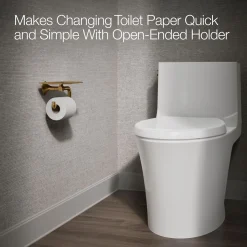 Toilet paper holder with tray