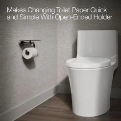 Toilet paper holder with tray