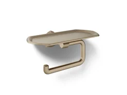 Toilet paper holder with tray