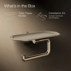 Toilet paper holder with tray