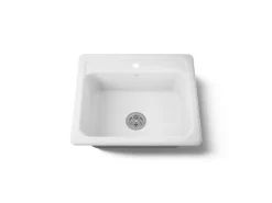 25" top-mount single-bowl kitchen sink