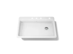 33" top-mount single-bowl kitchen sink