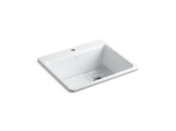 25" top-mount single-bowl kitchen sink