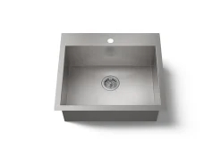 25" top-/undermount single-bowl kitchen sink