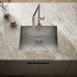 25" top-/undermount single-bowl kitchen sink