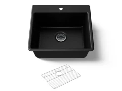 25" top-/undermount single-bowl kitchen sink