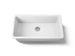 33" top-/undermount single-bowl kitchen sink