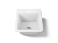 21" top-/undermount single-bowl utility sink