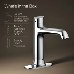 Touchless bathroom sink faucet, 1.2 gpm