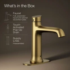 Touchless bathroom sink faucet, 1.2 gpm