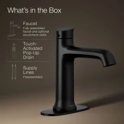 Touchless bathroom sink faucet, 1.2 gpm