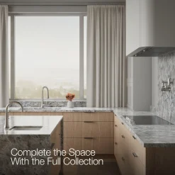 Touchless pull-down kitchen sink faucet with three-function sprayhead