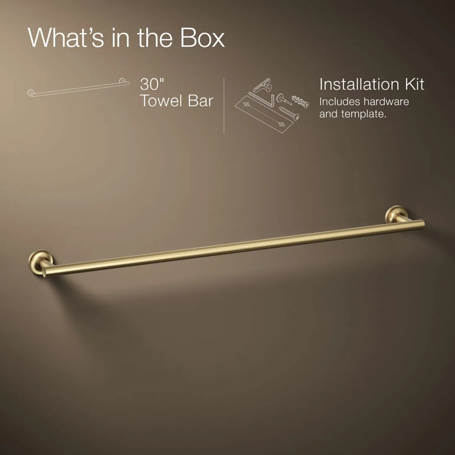 30" towel bar
