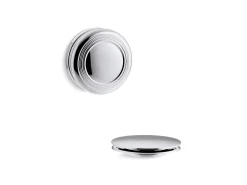 Traditional push-button bath drain trim