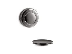 Traditional push-button bath drain trim