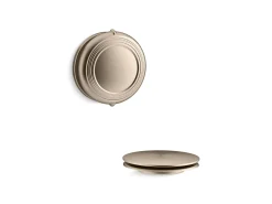 Traditional rotary-turn bath drain trim