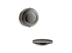 Traditional rotary-turn bath drain trim