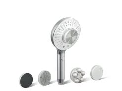 Two-function handshower with all-in-one cleansing device, 1.75 gpm