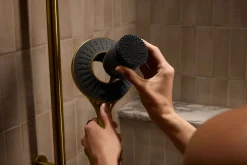 Two-function handshower with all-in-one cleansing device, 1.75 gpm