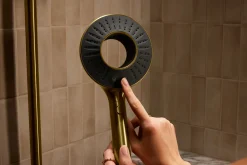 Two-function handshower with all-in-one cleansing device, 1.75 gpm
