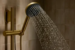 Two-function handshower with all-in-one cleansing device, 1.75 gpm