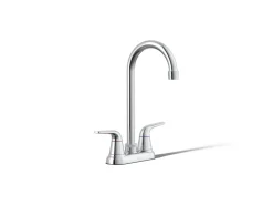 Two-handle bar sink faucet