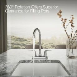 Two-handle bar sink faucet