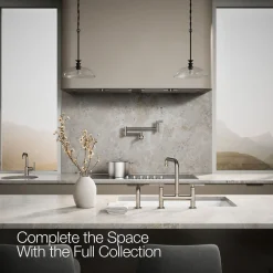 Two-hole bridge kitchen sink faucet with side sprayer