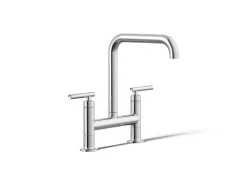 Two-hole bridge kitchen sink faucet