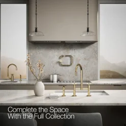 Two-hole bridge kitchen sink faucet with side sprayer