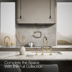 Two-hole bridge kitchen sink faucet with side sprayer