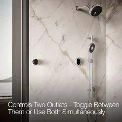 Two-outlet shower digital control