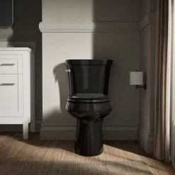 Two-piece elongated comfort height toilet, 1.28 gpf