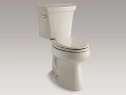 Two-piece elongated comfort height toilet, 1.28 gpf