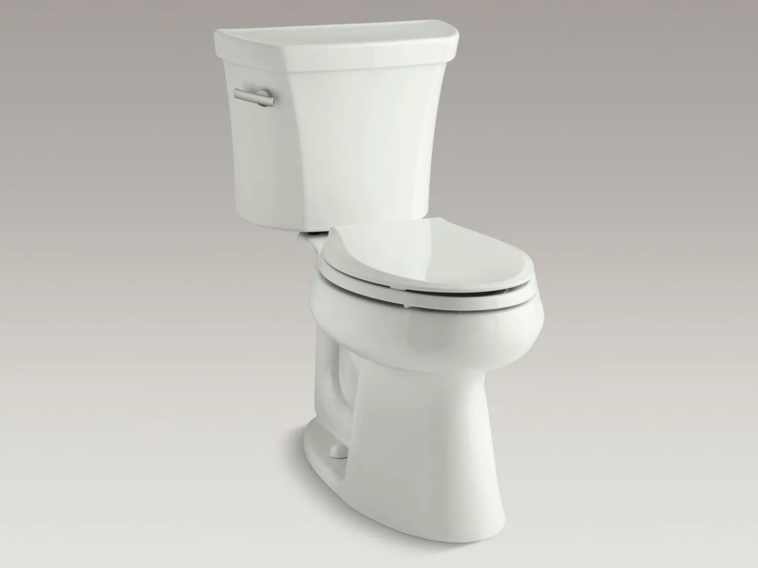 Two-piece elongated comfort height toilet, 1.28 gpf