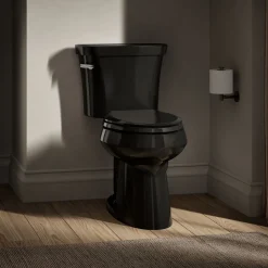 Two-piece elongated comfort height toilet, 1.28 gpf