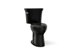 Two-piece elongated toilet, 1.28 gpf
