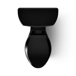Two-piece elongated toilet, 1.28 gpf