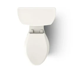 Two-piece elongated toilet, 1.28 gpf
