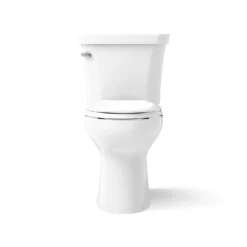 Two-piece elongated toilet, 1.28 gpf