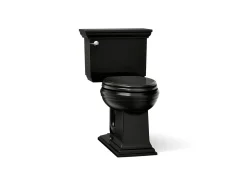Two-piece elongated toilet, 1.28 gpf