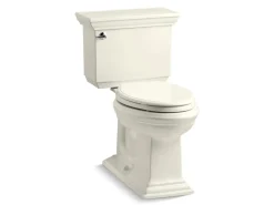 Two-piece elongated toilet, 1.6 gpf