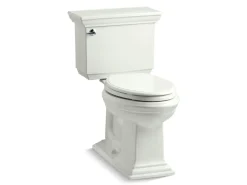 Two-piece elongated toilet, 1.6 gpf